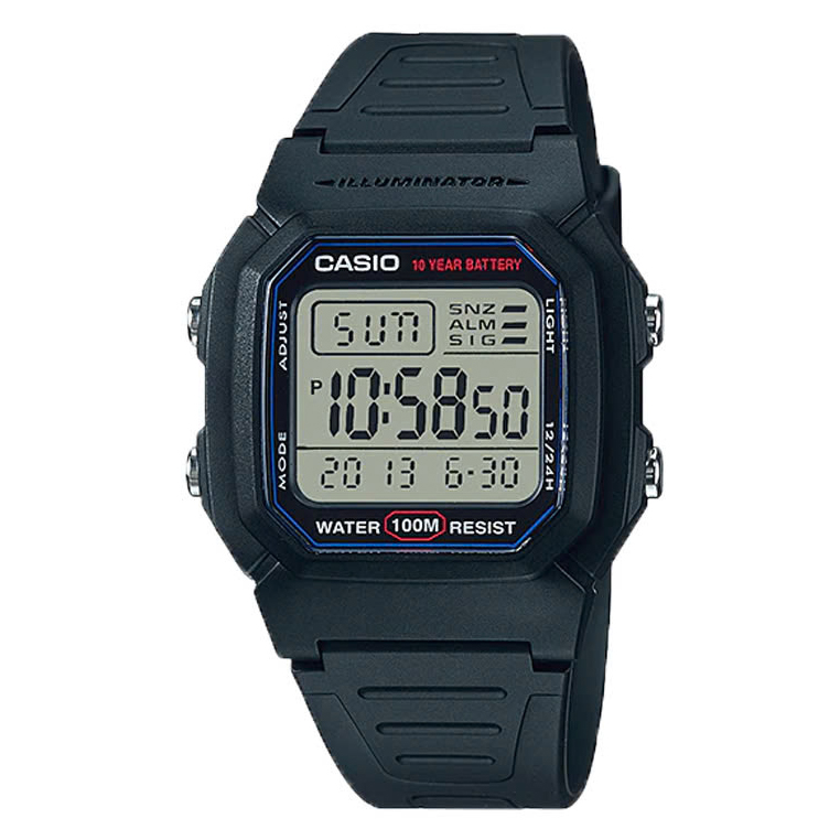 ĐỒNG HỒ NAM CASIO W-800H-1AVDF CHÍNH HÃNG